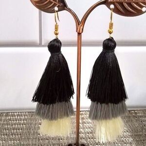 Three Tiered Tassel Earrings